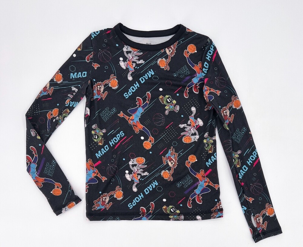 Space Jam Shirt Kids Medium Black Michael Jordan Bugs Bunny Movie Basketball